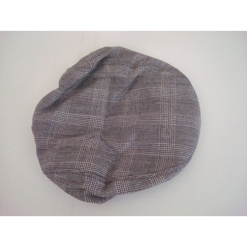 PLAID 1980S USA MADE IVY RH NEWSBOYS GATSBY DRIVING HAT CAP VINTAGE DEADSTOCK 04